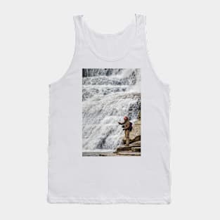 Fly Fishing at the Falls Tank Top